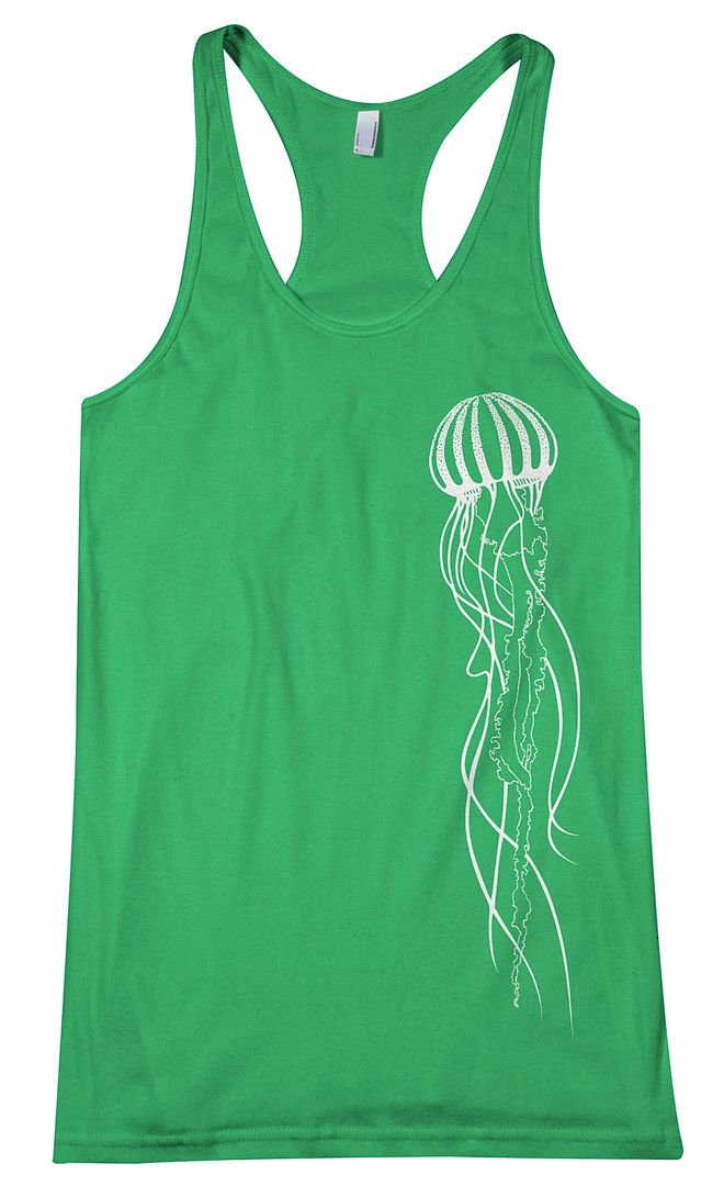 Threadrock Women's Deep Sea Jelly Racerback Tank Top